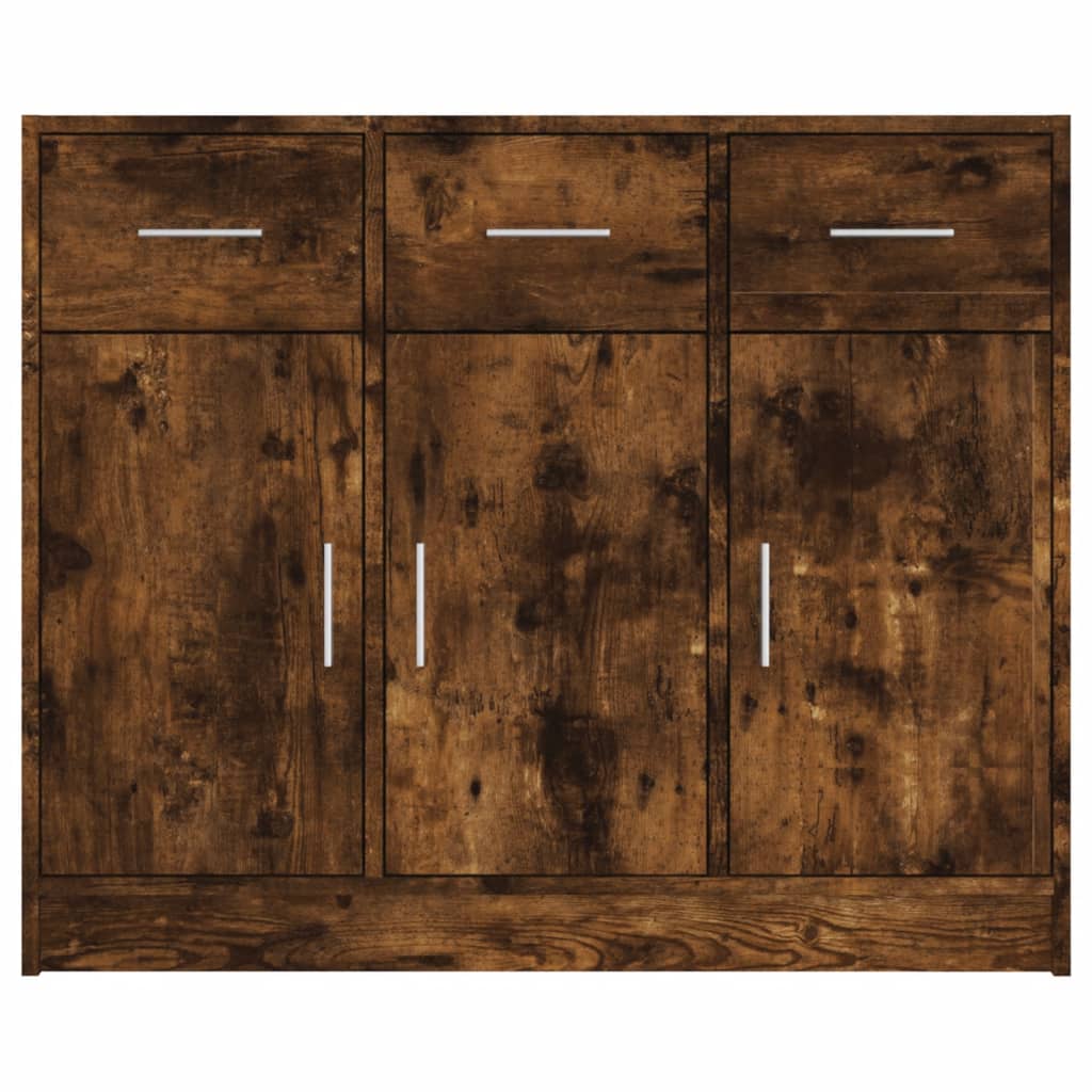 vidaXL Szafka, przydymiony dąb, 91x28x75 cm, materiał drewnopochodny