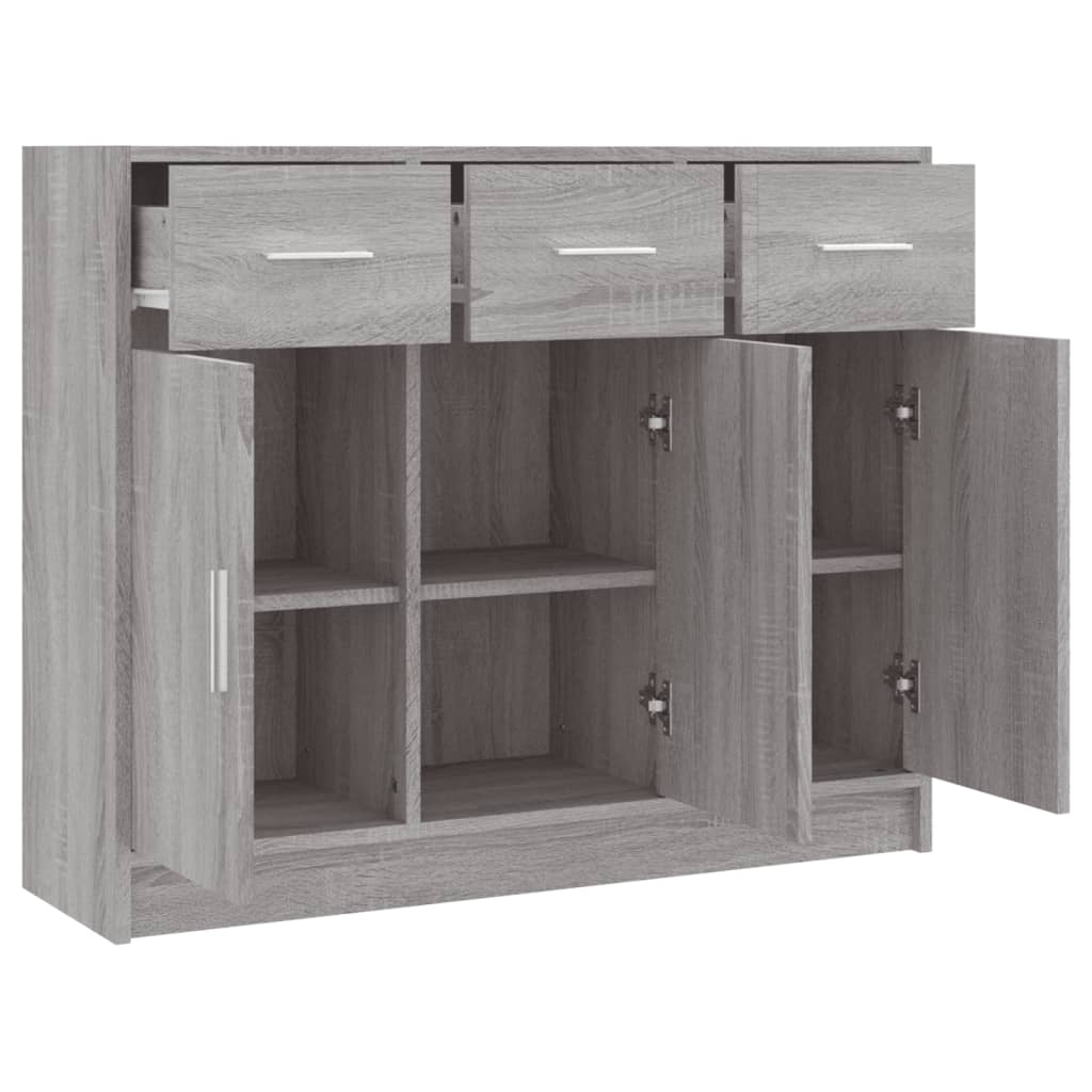 vidaXL Szafka, szary dąb sonoma, 91x28x75 cm, materiał drewnopochodny