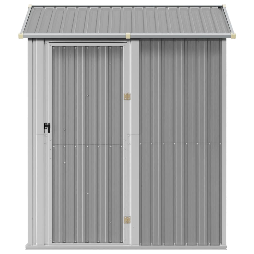 vidaXL Domek ogrodowy jasnoszary 192x152,5x237 cm ocynkowana stal