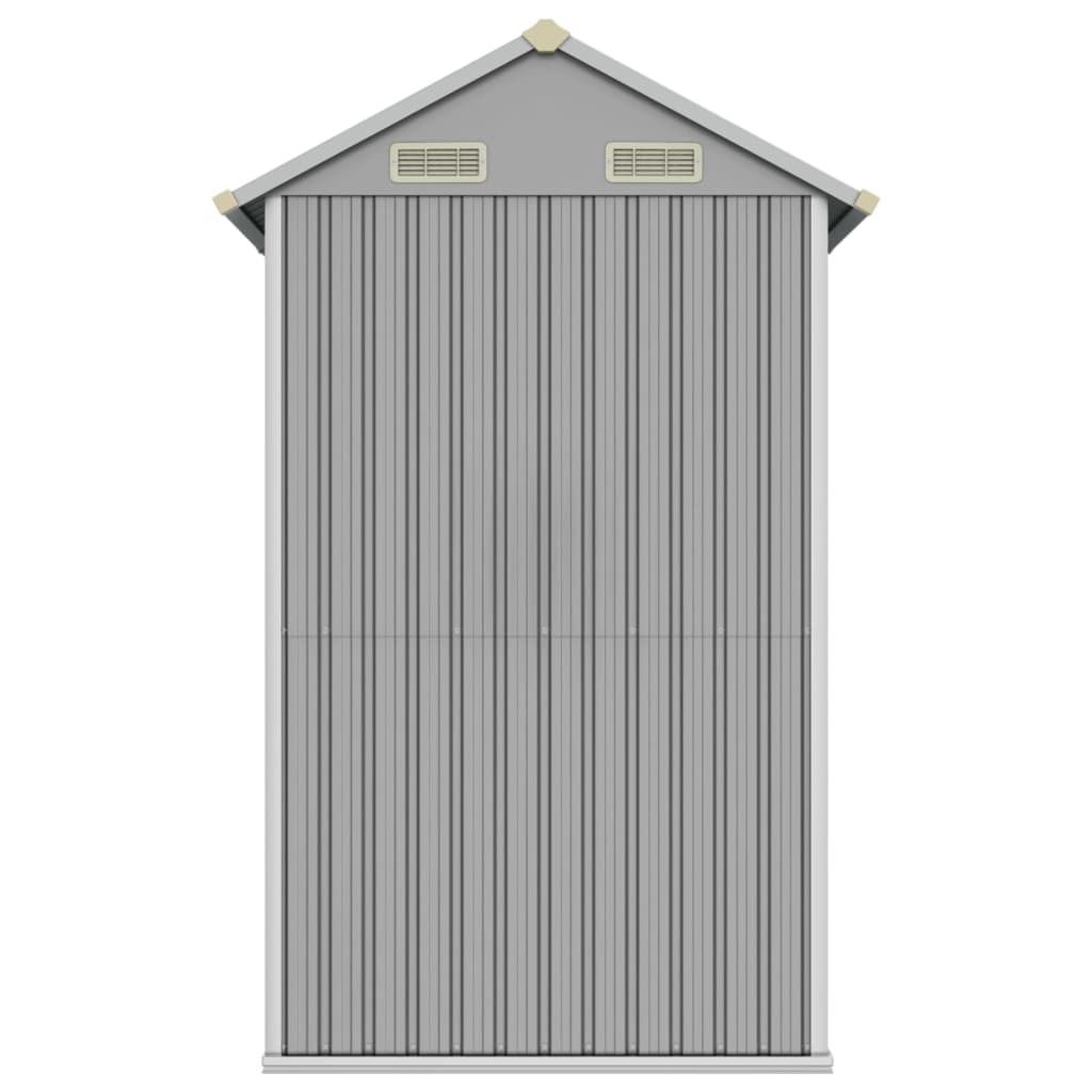 vidaXL Domek ogrodowy jasnoszary 192x152,5x237 cm ocynkowana stal