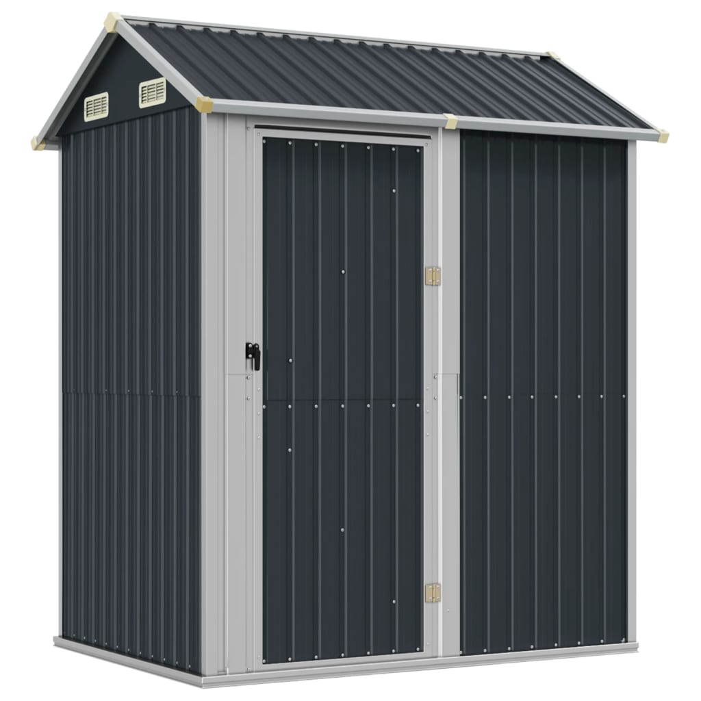 vidaXL Domek ogrodowy antracytowy 192x152,5x237 cm ocynkowana stal