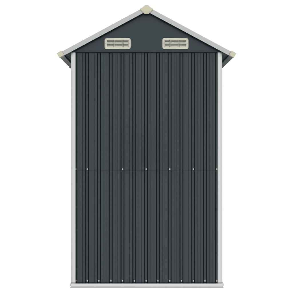 vidaXL Domek ogrodowy antracytowy 192x152,5x237 cm ocynkowana stal