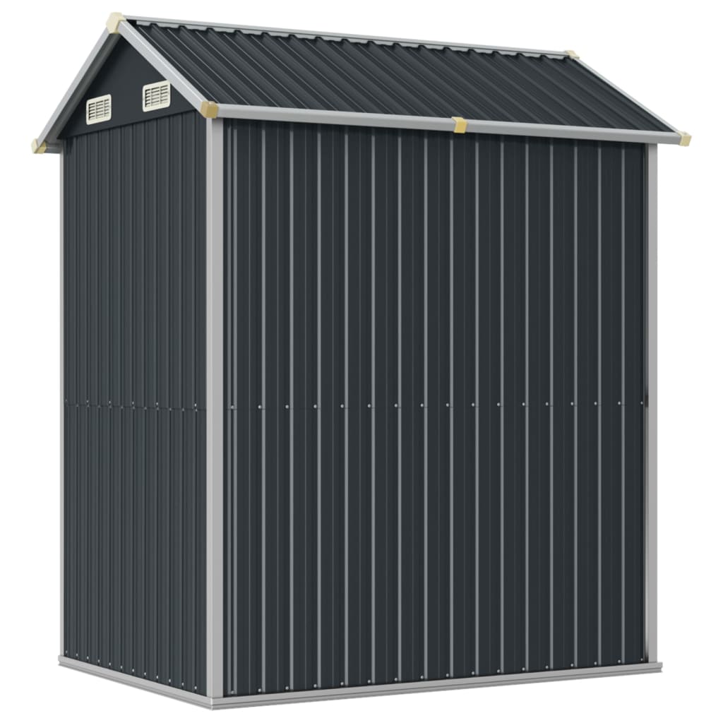 vidaXL Domek ogrodowy antracytowy 192x152,5x237 cm ocynkowana stal