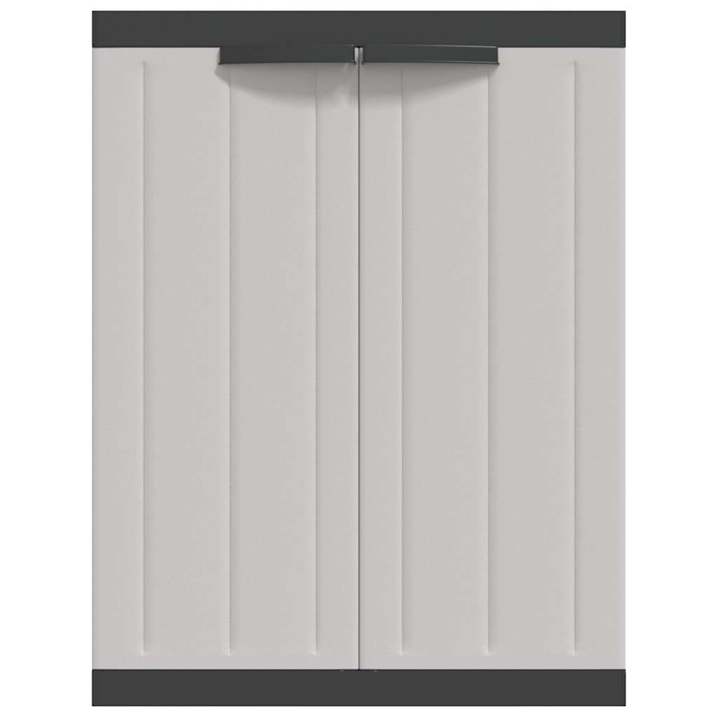 vidaXL Szafka ogrodowa, szaro-czarna, 65x37x85 cm, PP
