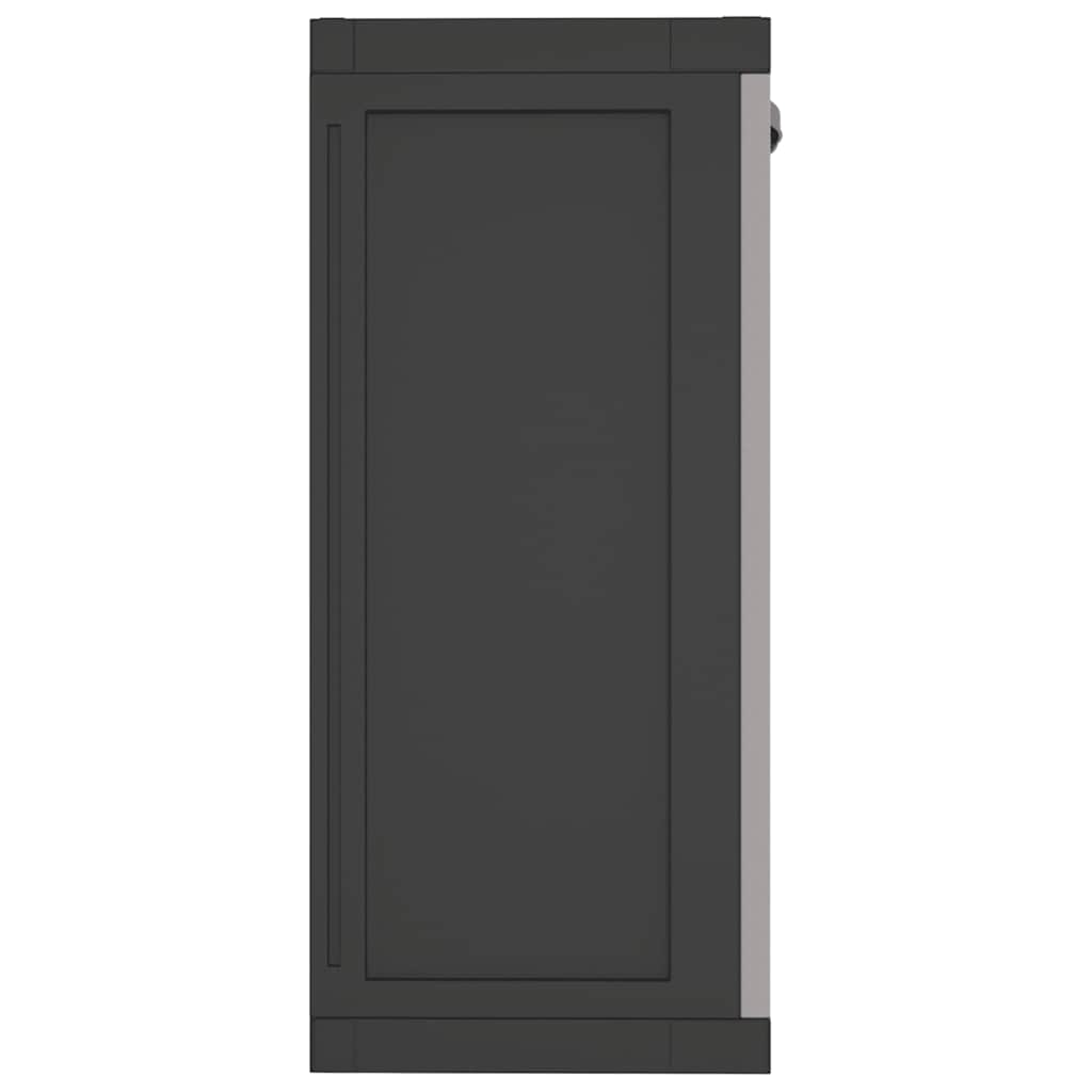 vidaXL Szafka ogrodowa, szaro-czarna, 65x37x85 cm, PP