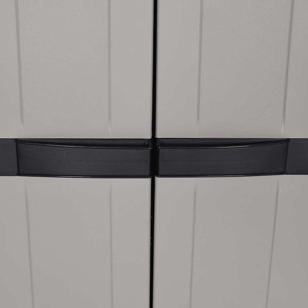 vidaXL Szafka ogrodowa, szaro-czarna, 65x37x165 cm, PP
