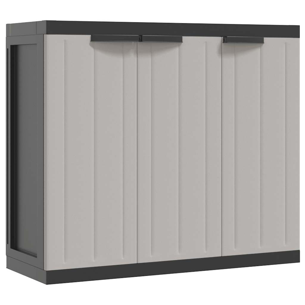 vidaXL Szafka ogrodowa, szaro-czarna, 97x37x85 cm, PP