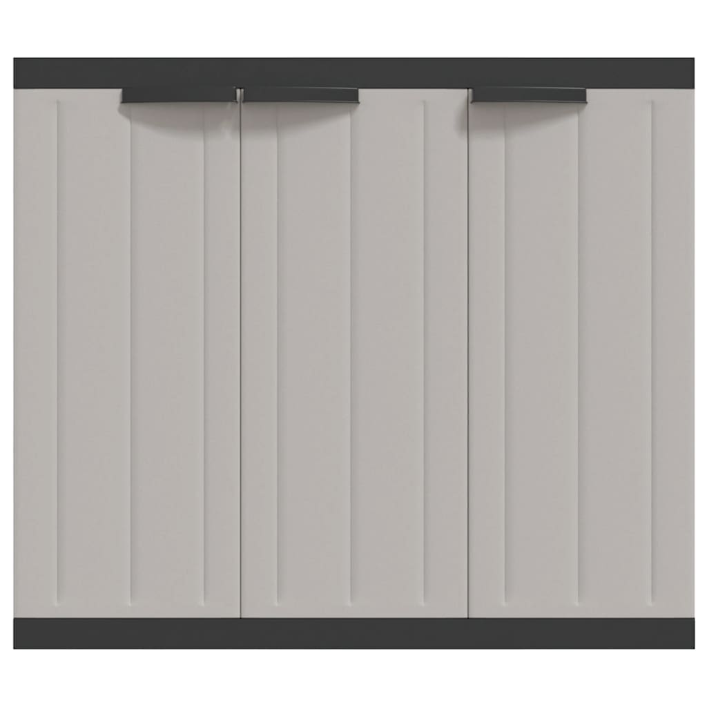 vidaXL Szafka ogrodowa, szaro-czarna, 97x37x85 cm, PP