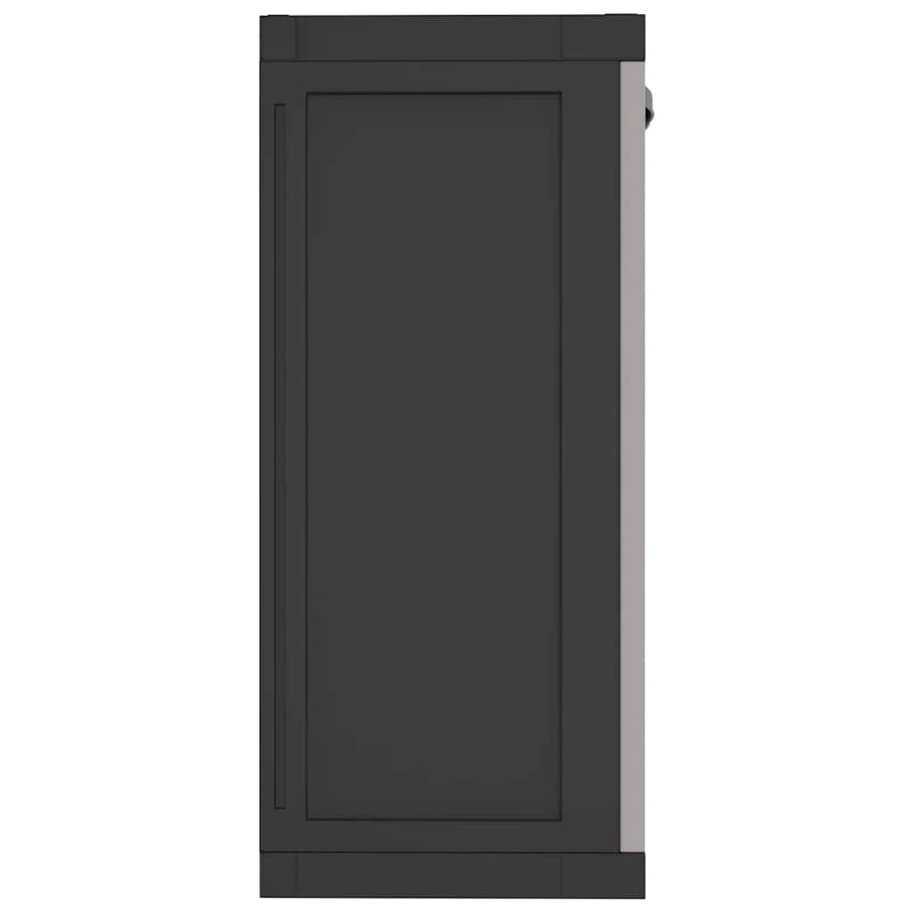 vidaXL Szafka ogrodowa, szaro-czarna, 97x37x85 cm, PP