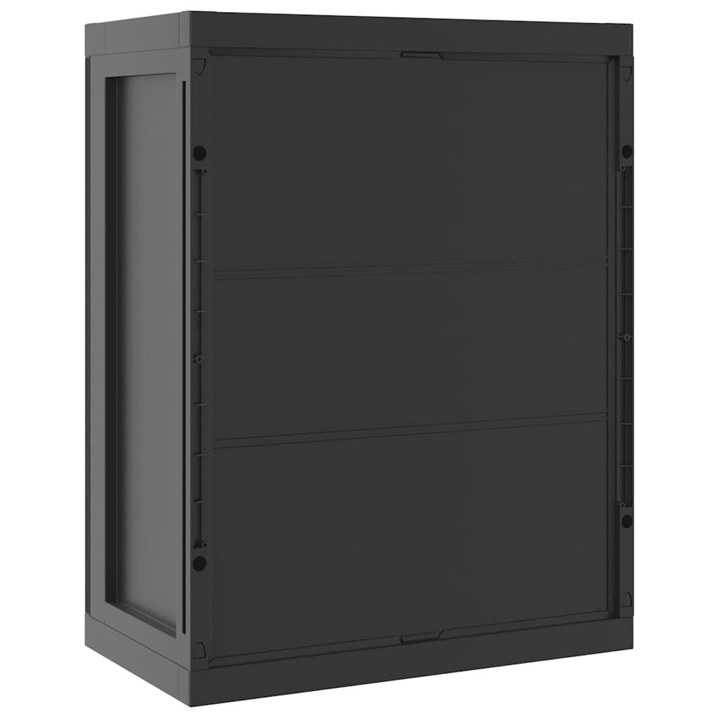 vidaXL Szafka ogrodowa, czarna, 65x37x85 cm, PP