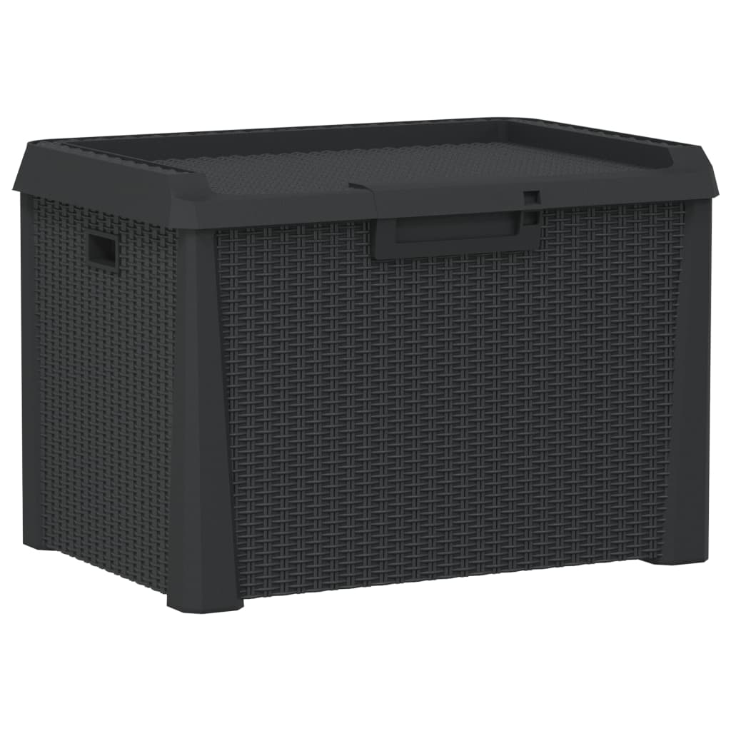 vidaXL Skrzynia ogrodowa, antracytowa, 125 L, PP