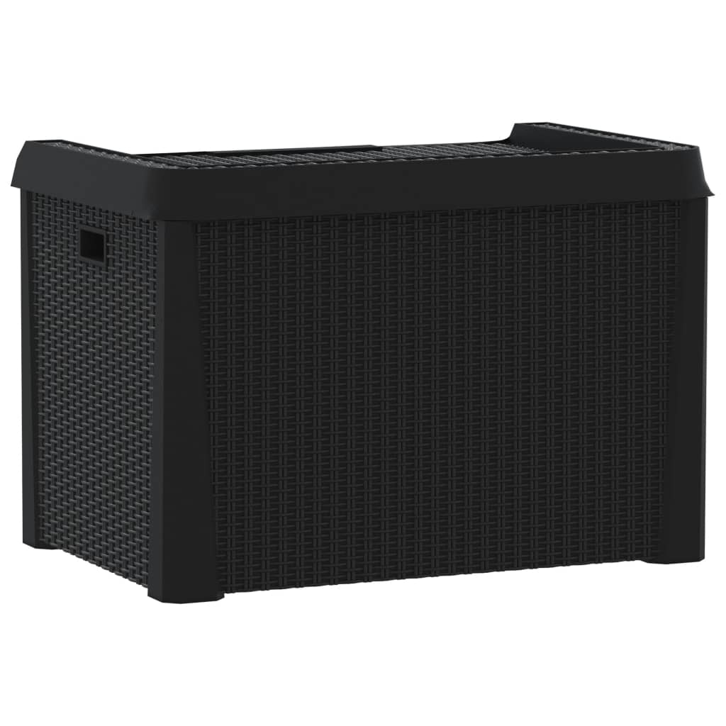 vidaXL Skrzynia ogrodowa, antracytowa, 125 L, PP