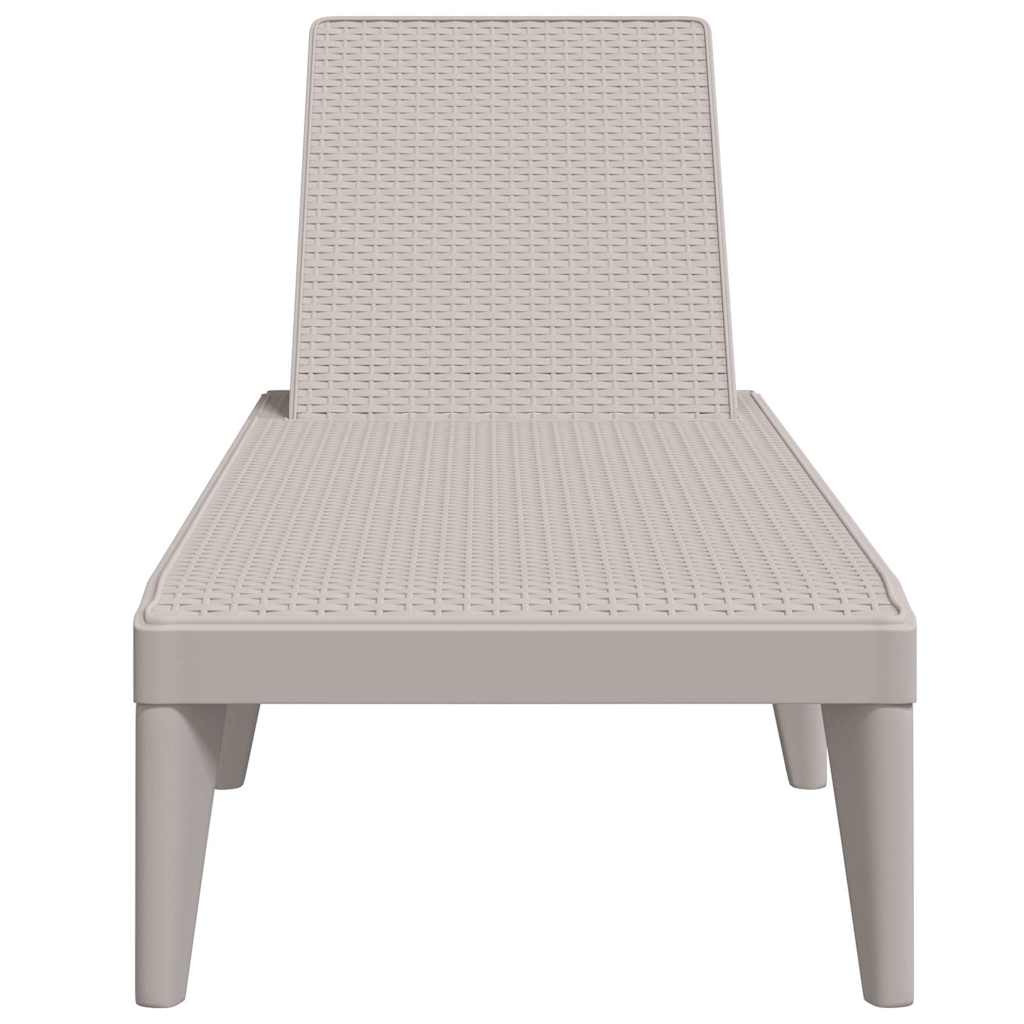 vidaXL Leżak, kolor cappuccino, 186x60x29 cm, PP