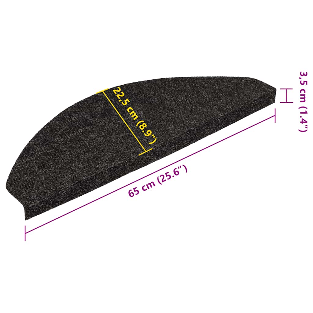 vidaXL Samoprzylepne nakładki na schody, 10 szt., 65x22,5x3,5 cm