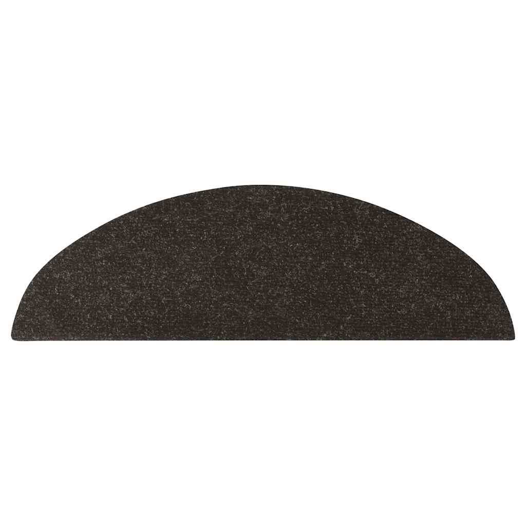 vidaXL Samoprzylepne nakładki na schody, 10 szt., czarne, 56x17x3 cm