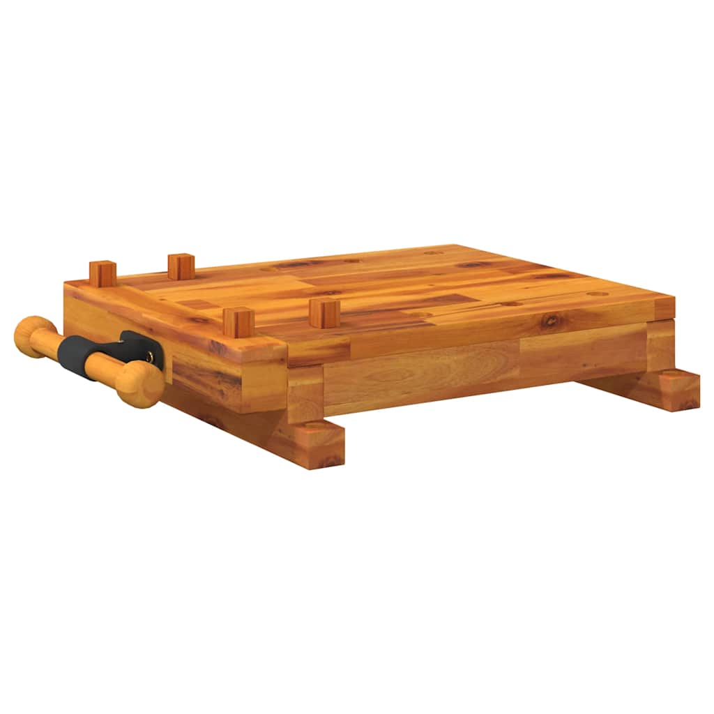 vidaXL Blat roboczy z imadłem, 52x44x9,5 cm, lite drewno akacjowe