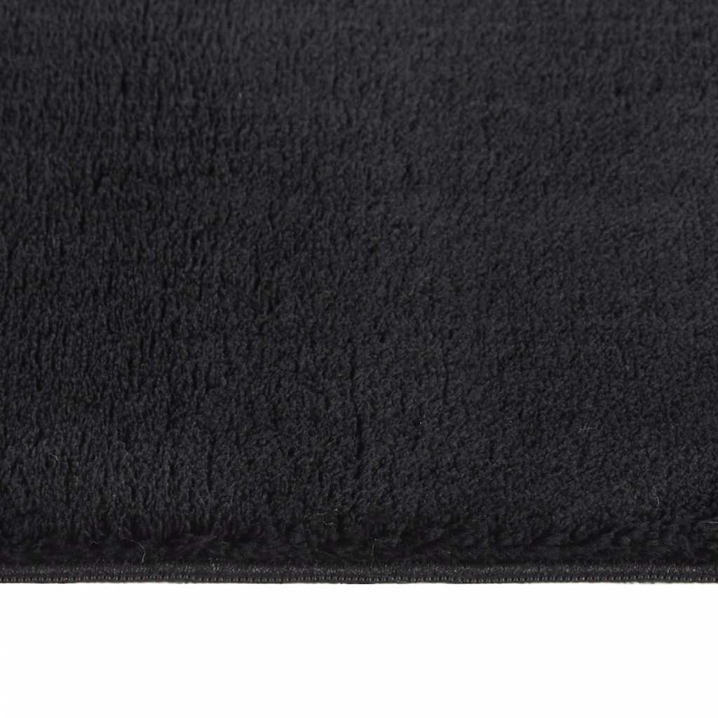 vidaXL Dywan Shaggy Czarny 240x305 cm Poliester