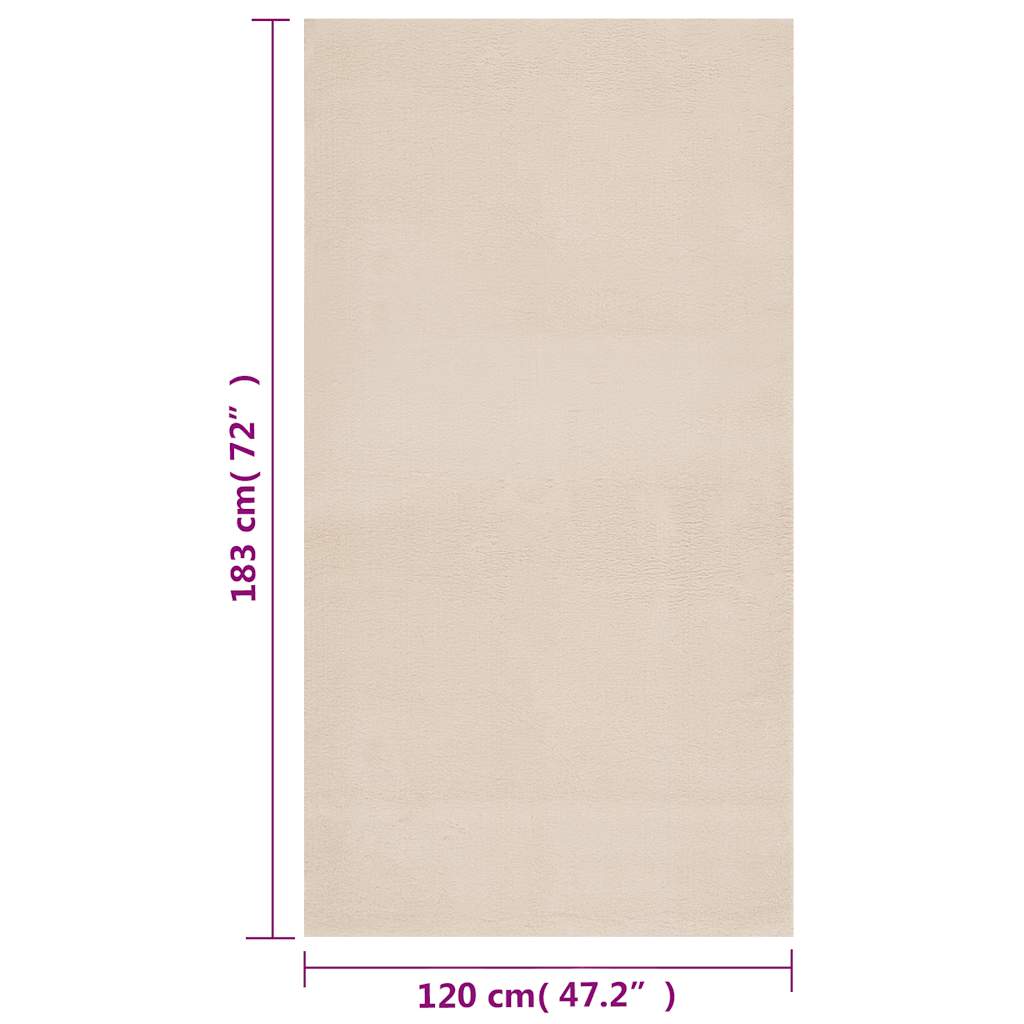 vidaXL Dywan Shaggy Beżowy 120x183 cm Poliester