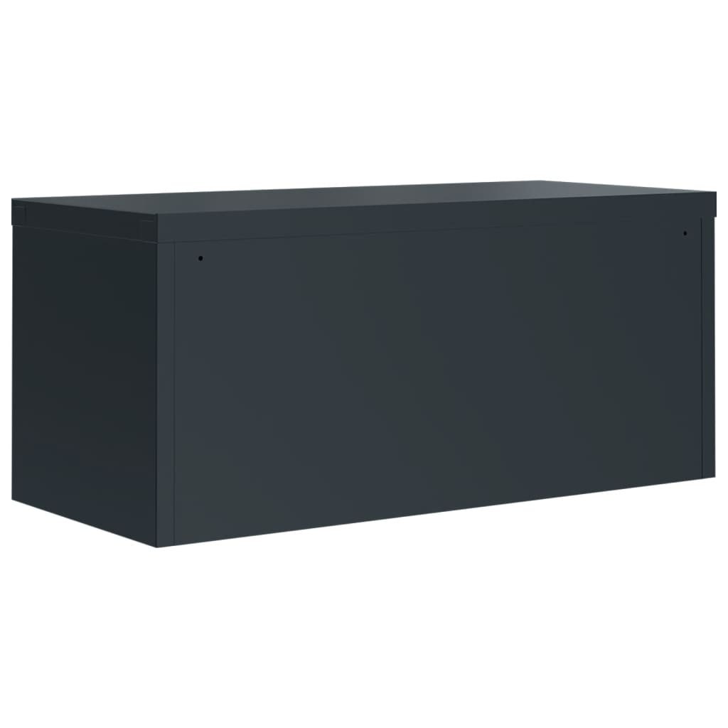 vidaXL Szafa na dokumenty, antracytowa, 90x40x220 cm, stalowa