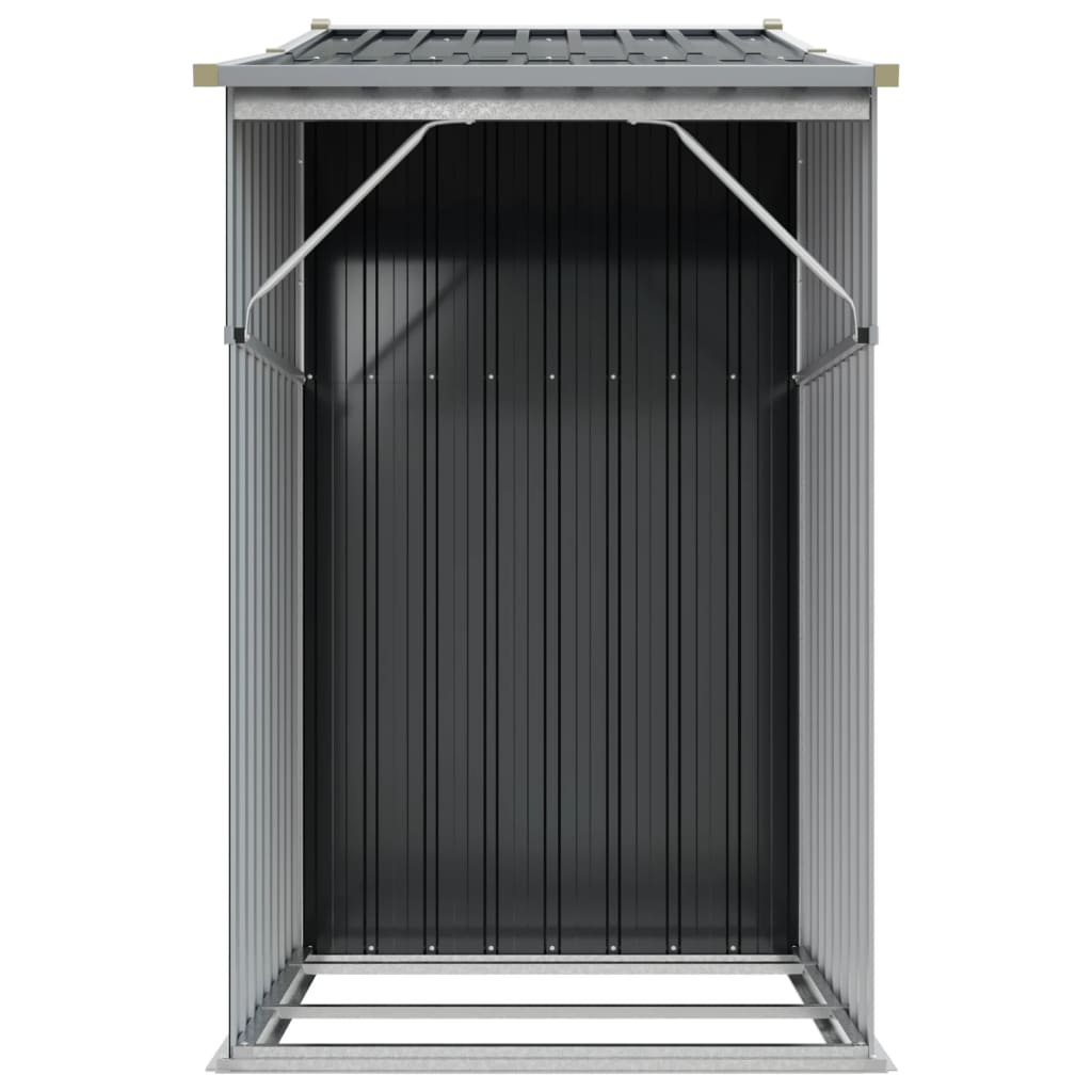 vidaXL Szopa ogrodowa, antracytowa, 277x93x179 cm, stal galwanizowana