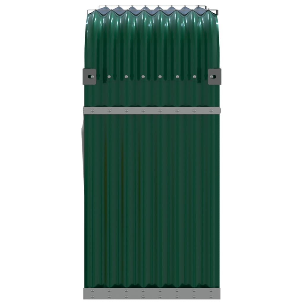vidaXL Stojak na drewno, zielony, 120x45x100 cm, stal galwanizowana