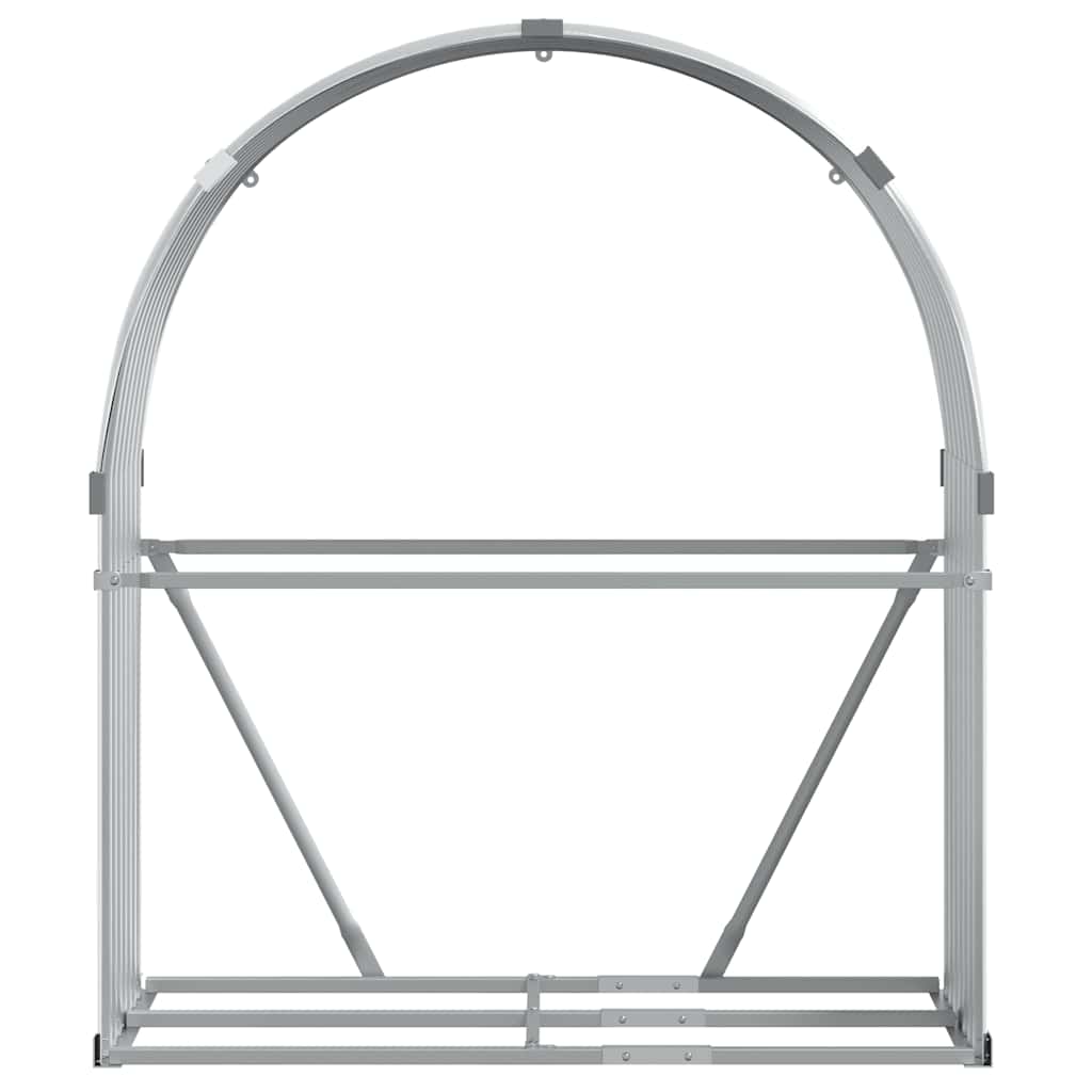vidaXL Stojak na drewno, jasnoszary, 120x45x140 cm, stal galwanizowana
