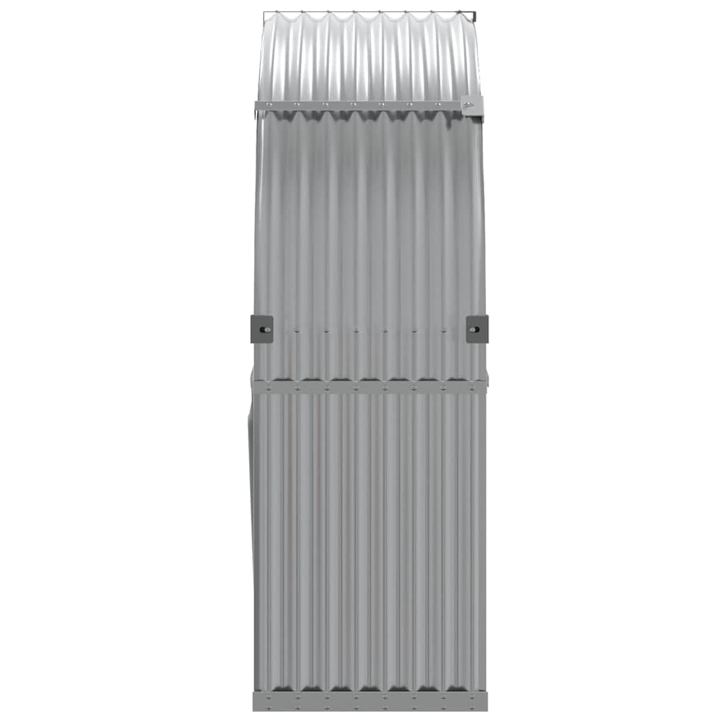 vidaXL Stojak na drewno, jasnoszary, 120x45x140 cm, stal galwanizowana