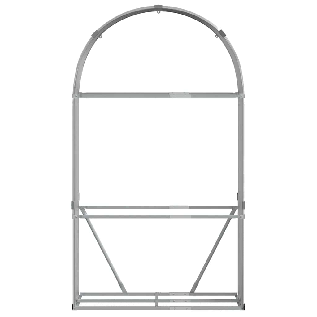 vidaXL Stojak na drewno, jasnoszary, 120x45x210 cm, stal galwanizowana