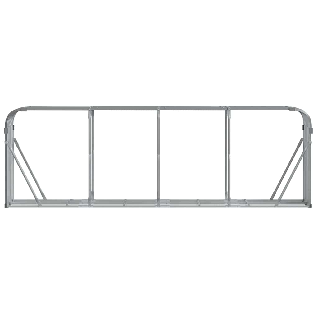 vidaXL Uchwyt na drewno jasnoszary 300x45x100 cm Stal ocynkowana