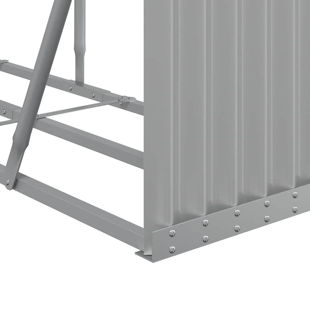 vidaXL Uchwyt na drewno jasnoszary 300x45x100 cm Stal ocynkowana