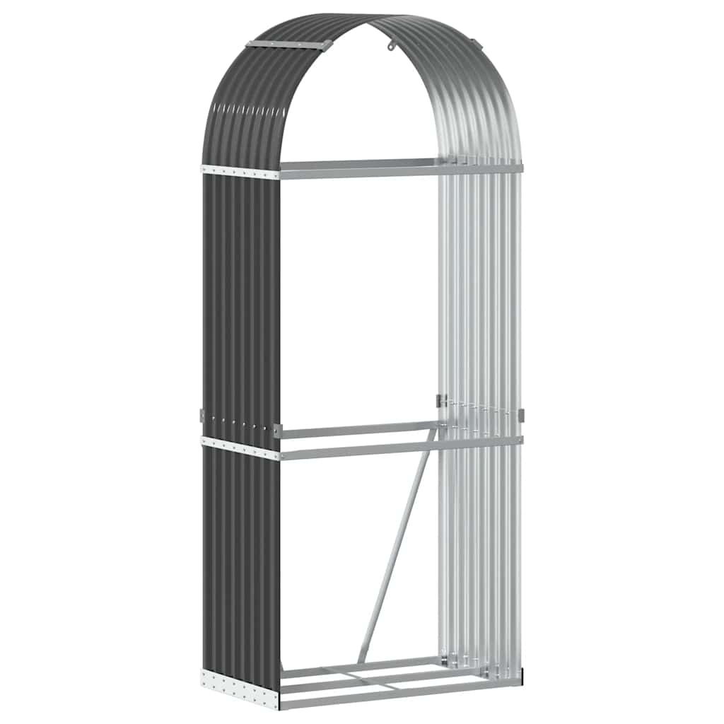 vidaXL Uchwyt na drewno antracytowy 80x45x190 cm ocynkowana stal