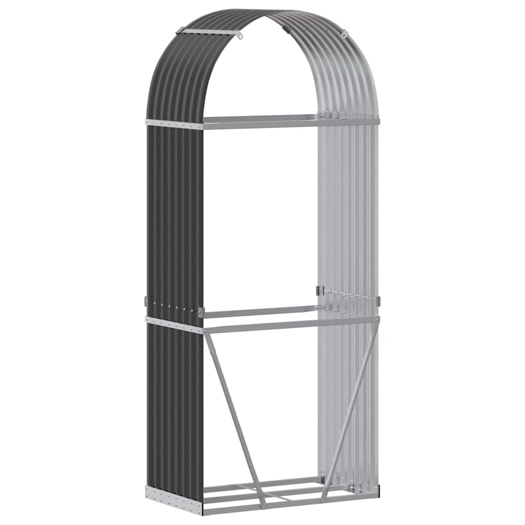 vidaXL Uchwyt na drewno antracytowy 80x45x190 cm ocynkowana stal