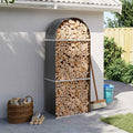 vidaXL Uchwyt na drewno antracytowy 80x45x190 cm ocynkowana stal