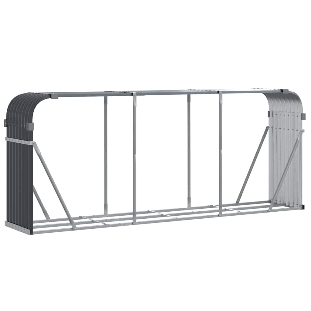 vidaXL Uchwyt na drewno antracytowy 234x45x100 cm ocynkowana stal