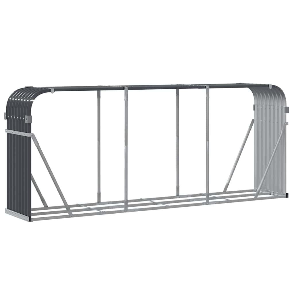 vidaXL Uchwyt na drewno antracytowy 234x45x100 cm ocynkowana stal