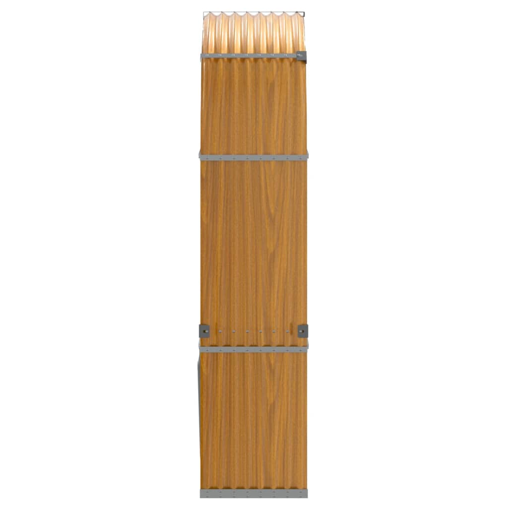 vidaXL Stojak na drewno, wygląd drewna, 120x45x210 cm, stal galwanizowana