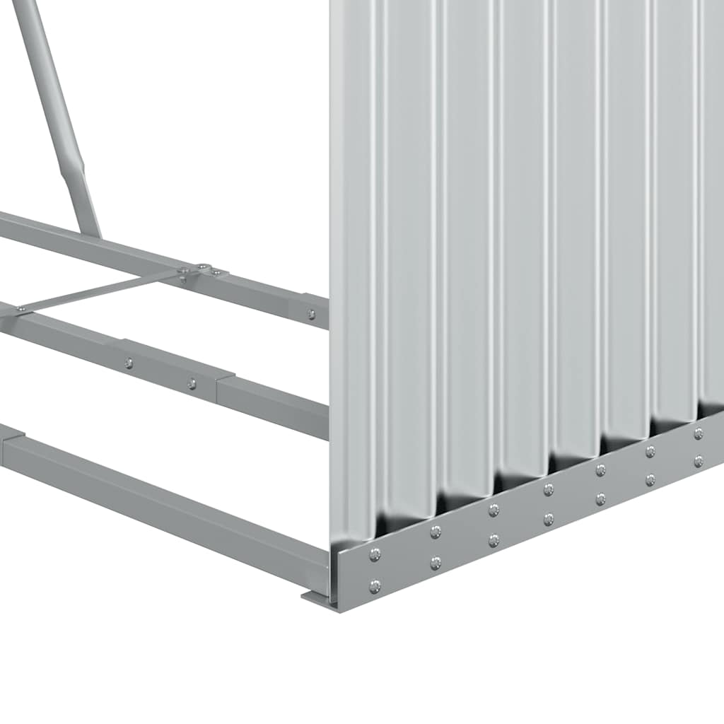 vidaXL Stojak na drewno, srebrny, 120x45x100 cm, stal galwanizowana