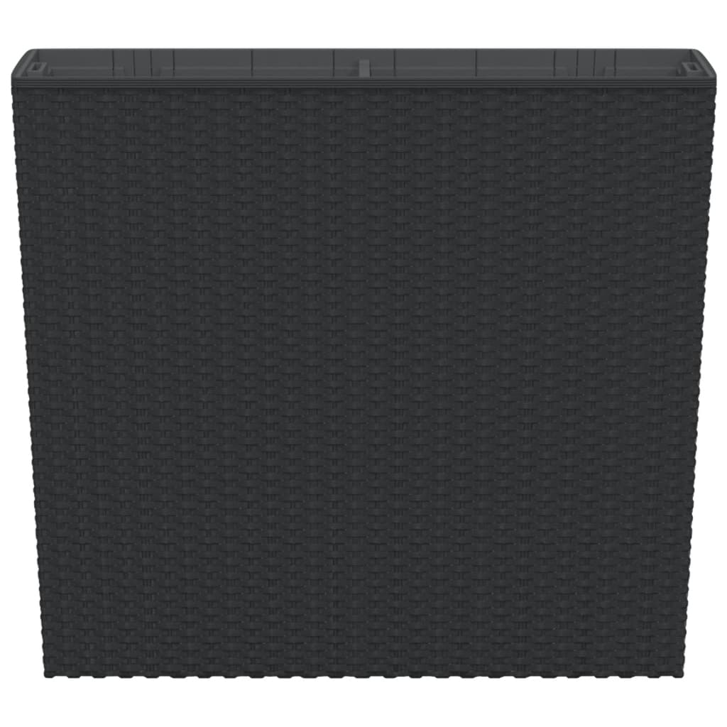 vidaXL Donica z pojemnikiem wewnętrznym, antracyt, 12/44 L, rattan PP