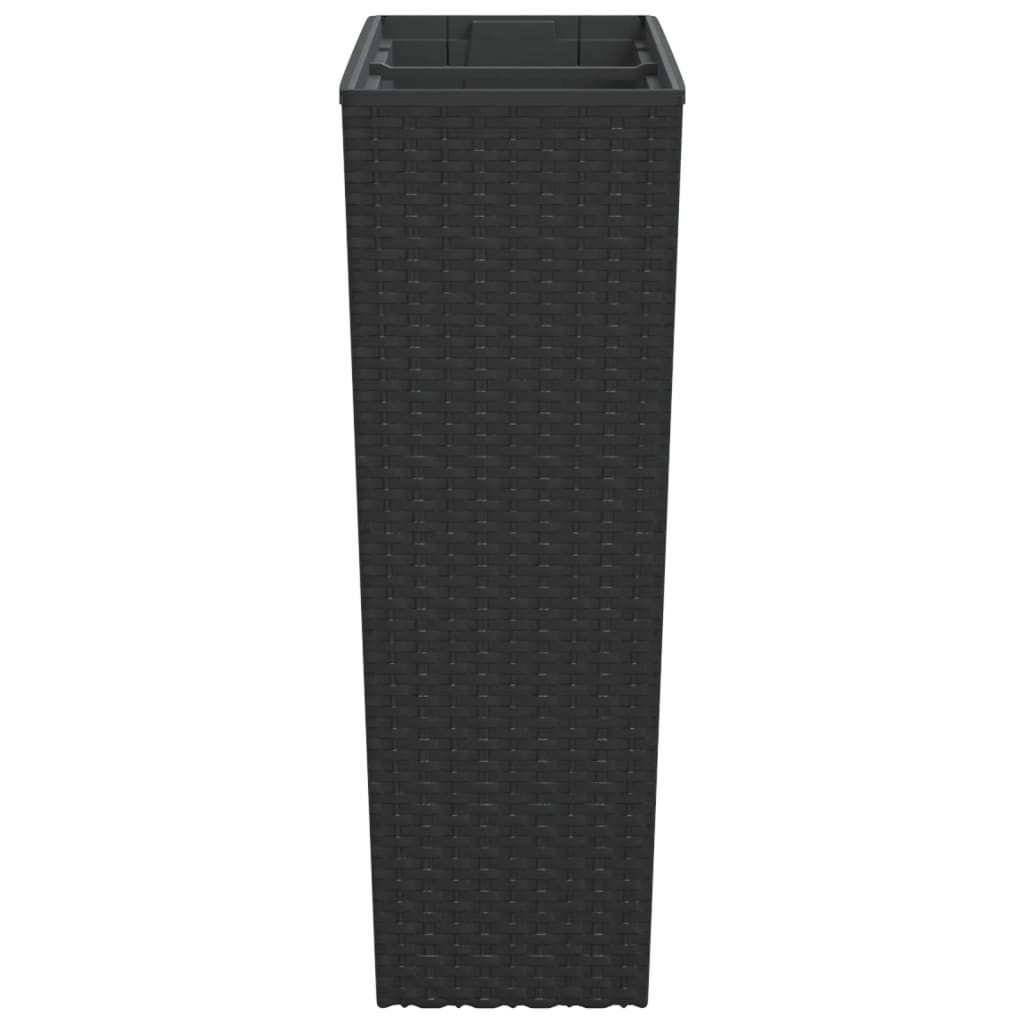 vidaXL Donica z pojemnikiem wewnętrznym, antracyt, 12/44 L, rattan PP