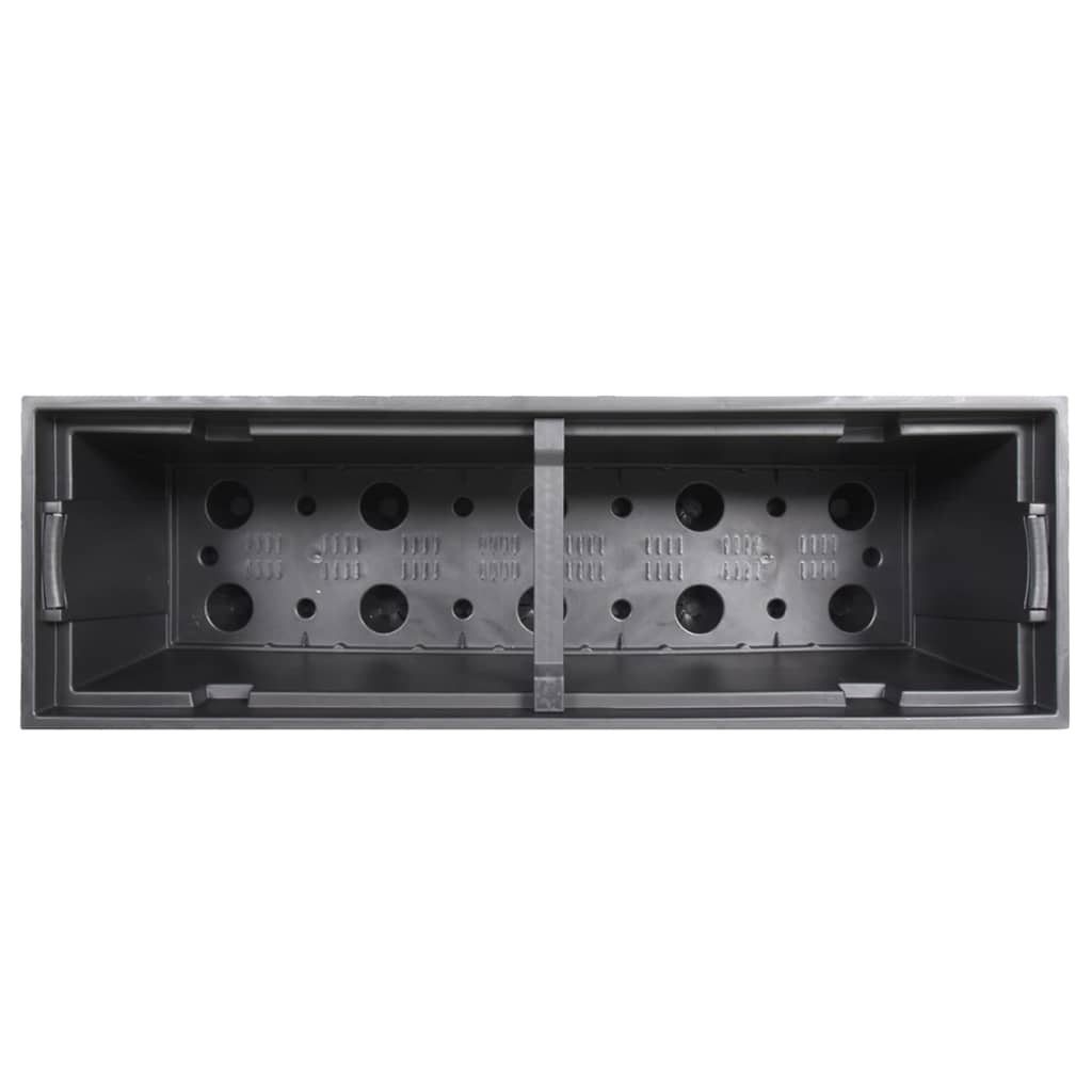 vidaXL Donica z pojemnikiem wewnętrznym, antracyt, 12/44 L, rattan PP