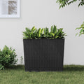 vidaXL Donica z pojemnikiem wewnętrznym, antracyt, 12/44 L, rattan PP