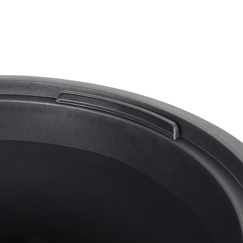 vidaXL Donica z pojemnikiem wewnętrznym, antracyt, 18/45 L, PP, prążki
