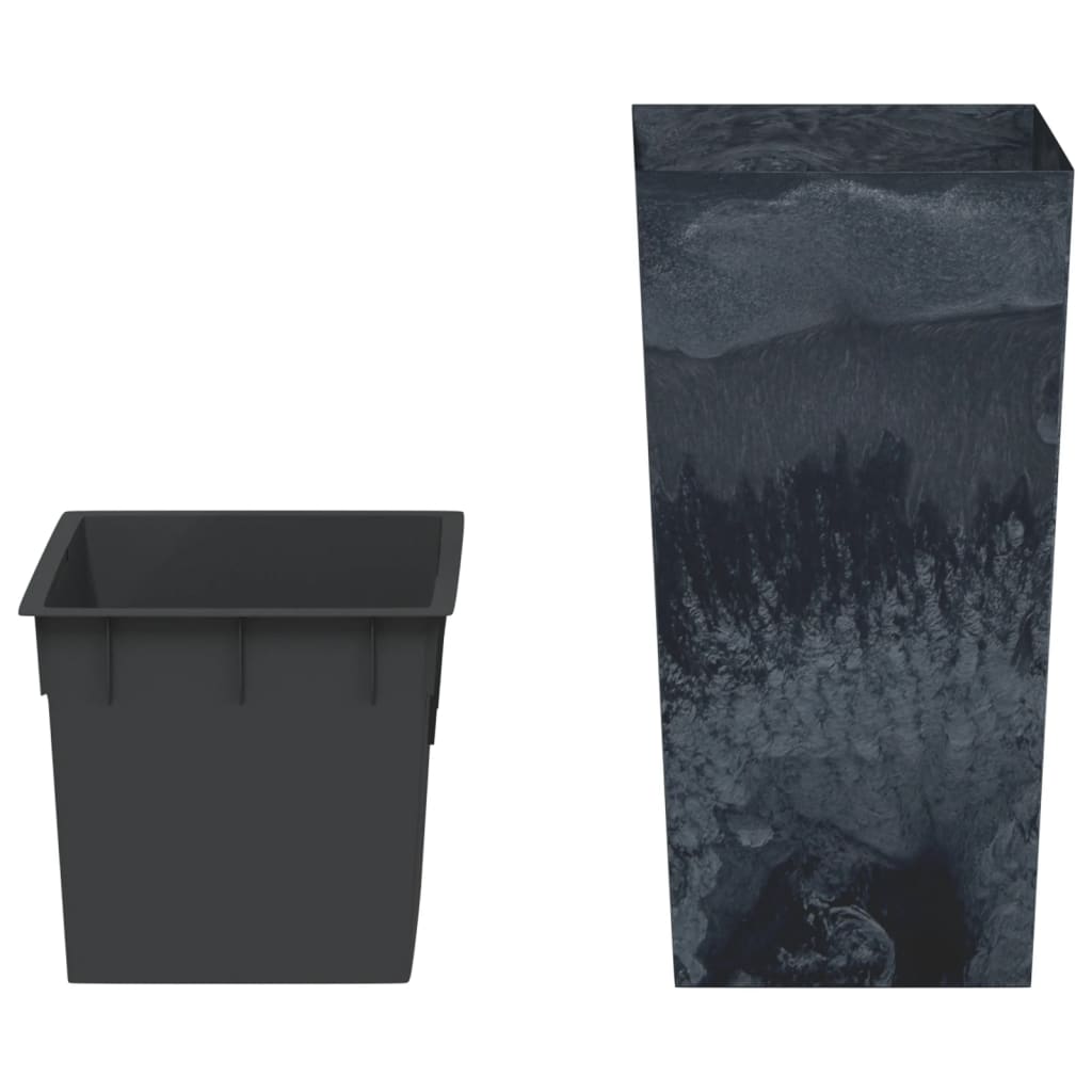 vidaXL Donica z pojemnikiem wewnętrznym, antracyt, 11/26,5 L, beton PP