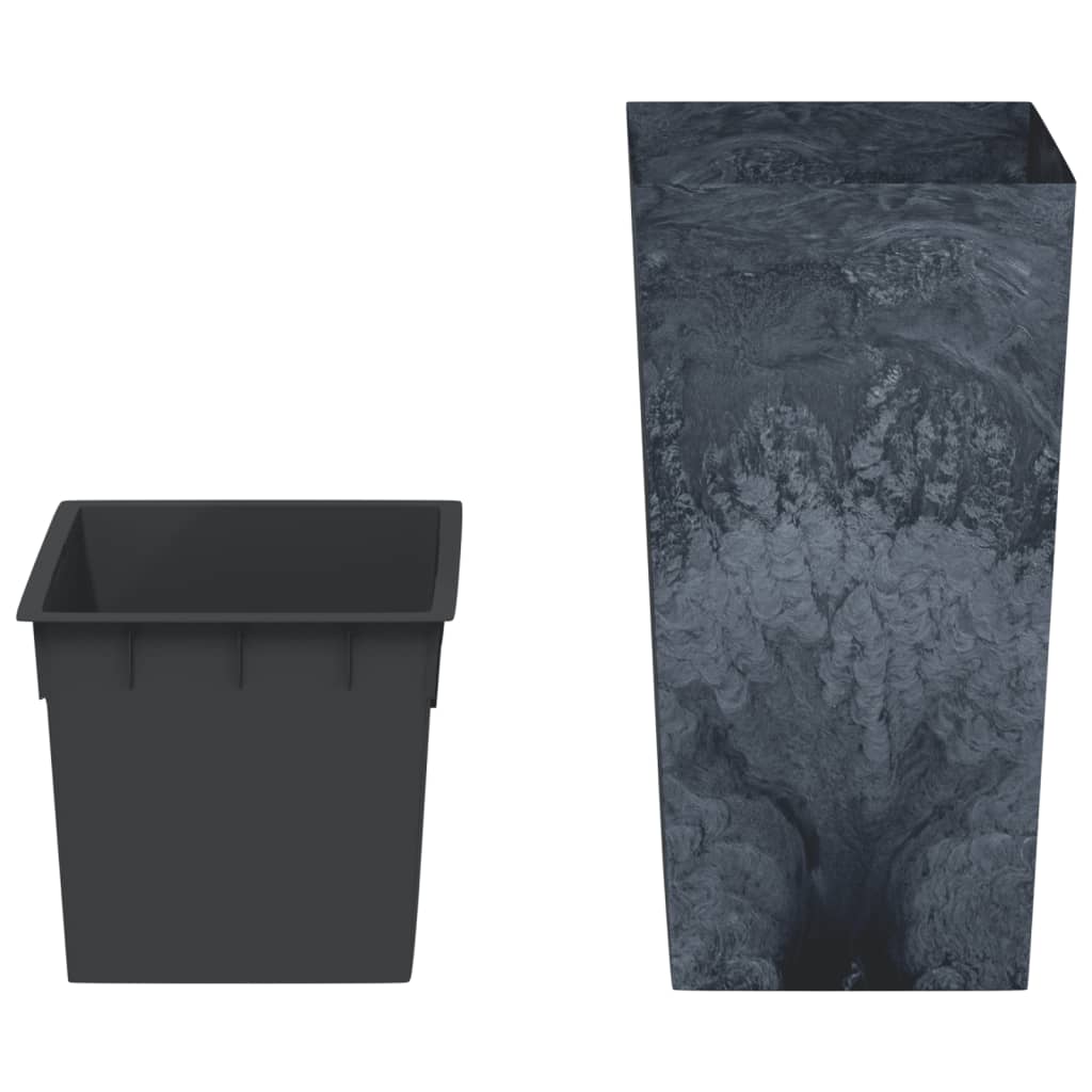 vidaXL Donica z pojemnikiem wewnętrznym, antracyt, 21/49 L, beton PP