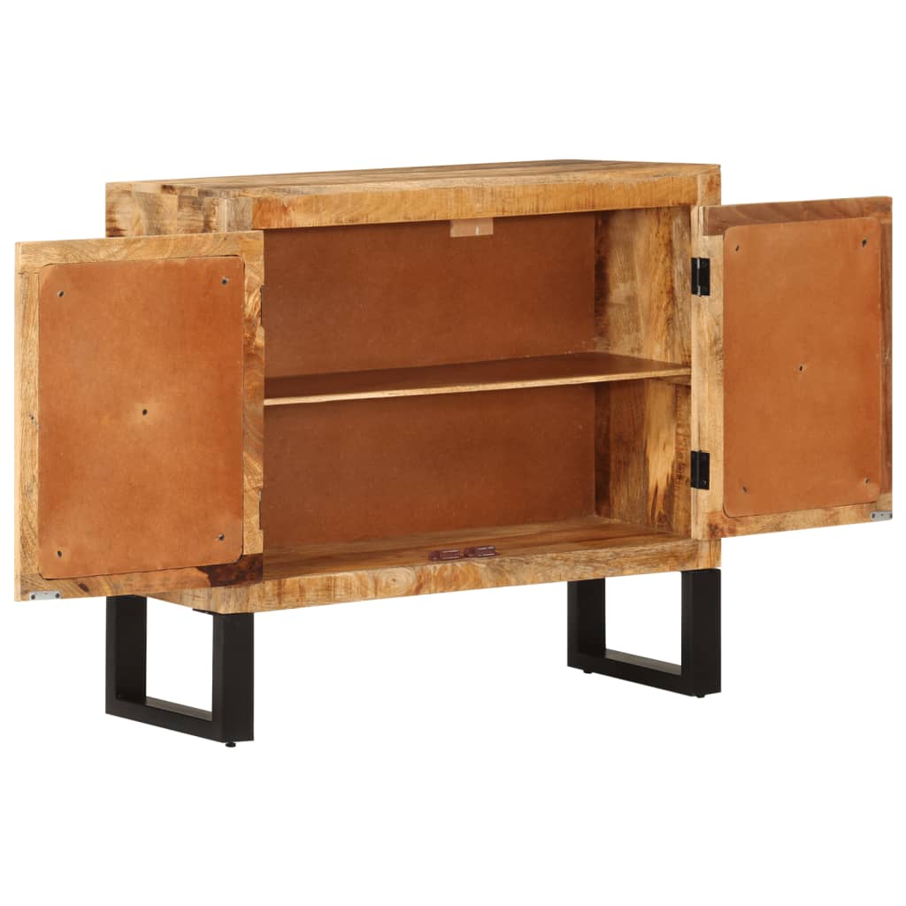 vidaXL Szafka, 80x30x71 cm, lite surowe drewno mango i metal
