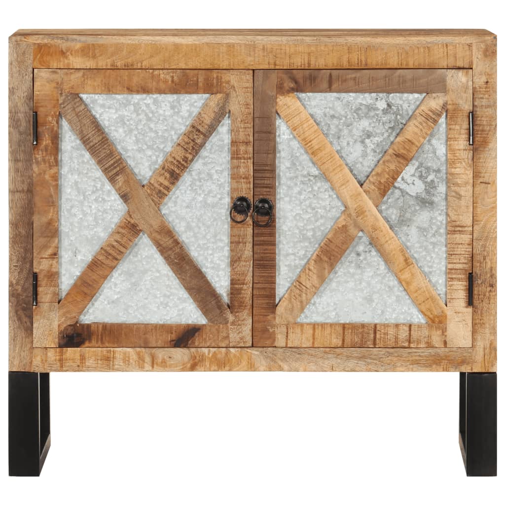 vidaXL Szafka, 80x30x71 cm, lite surowe drewno mango i metal