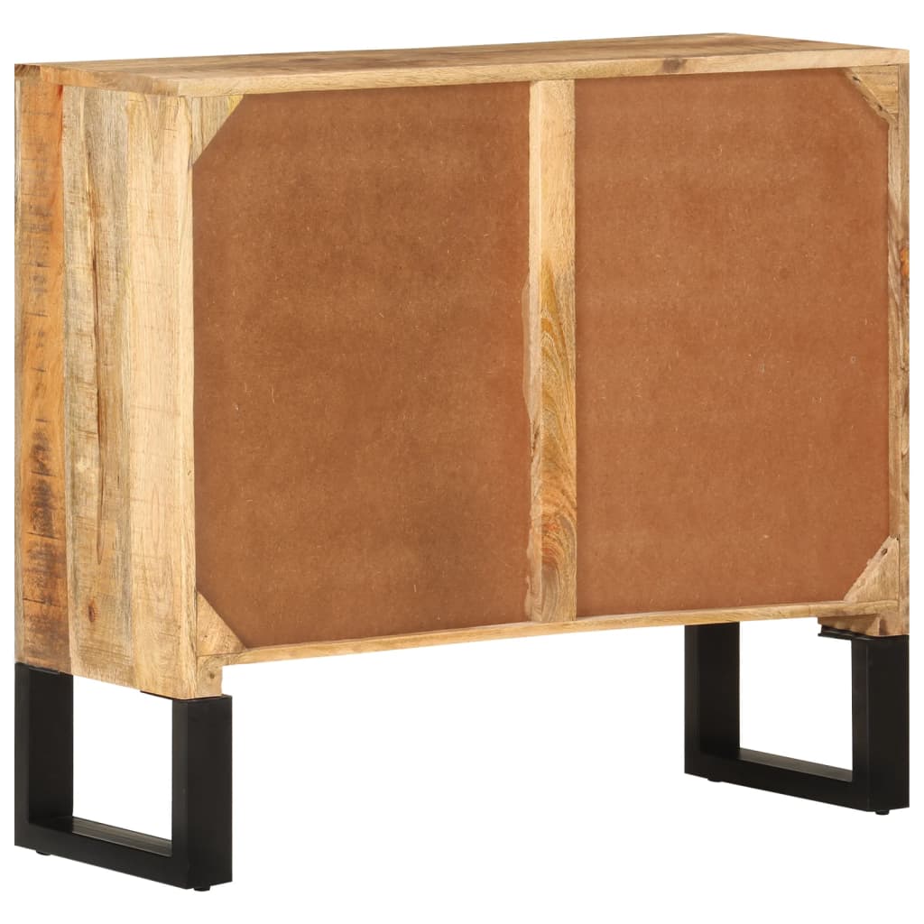 vidaXL Szafka, 80x30x71 cm, lite surowe drewno mango i metal