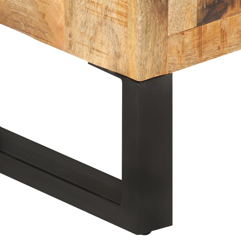 vidaXL Szafka, 80x30x71 cm, lite surowe drewno mango i metal