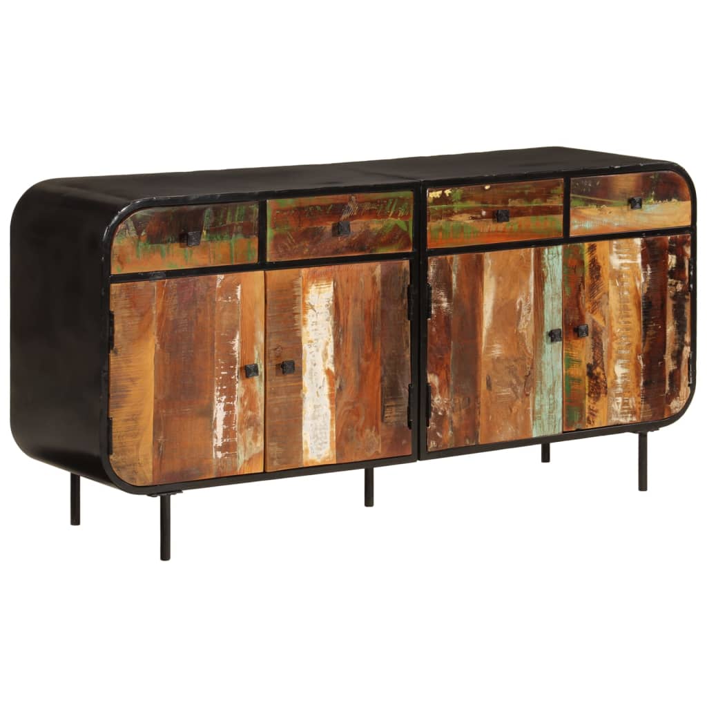 vidaXL Szafka, 140x35x70 cm, lite drewno z odzysku i metal