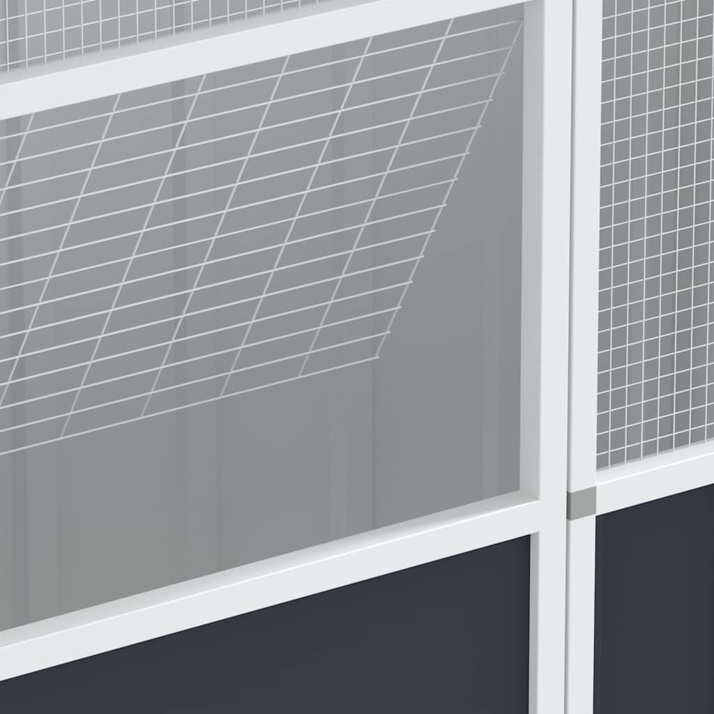 vidaXL Woliera, antracytowa, 115x78x200 cm, galwanizowana stal